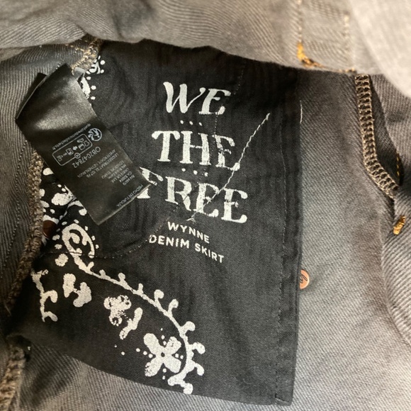 We the Free, Free People Women’s asymmetrical mini denim skirt - Picture 5 of 7